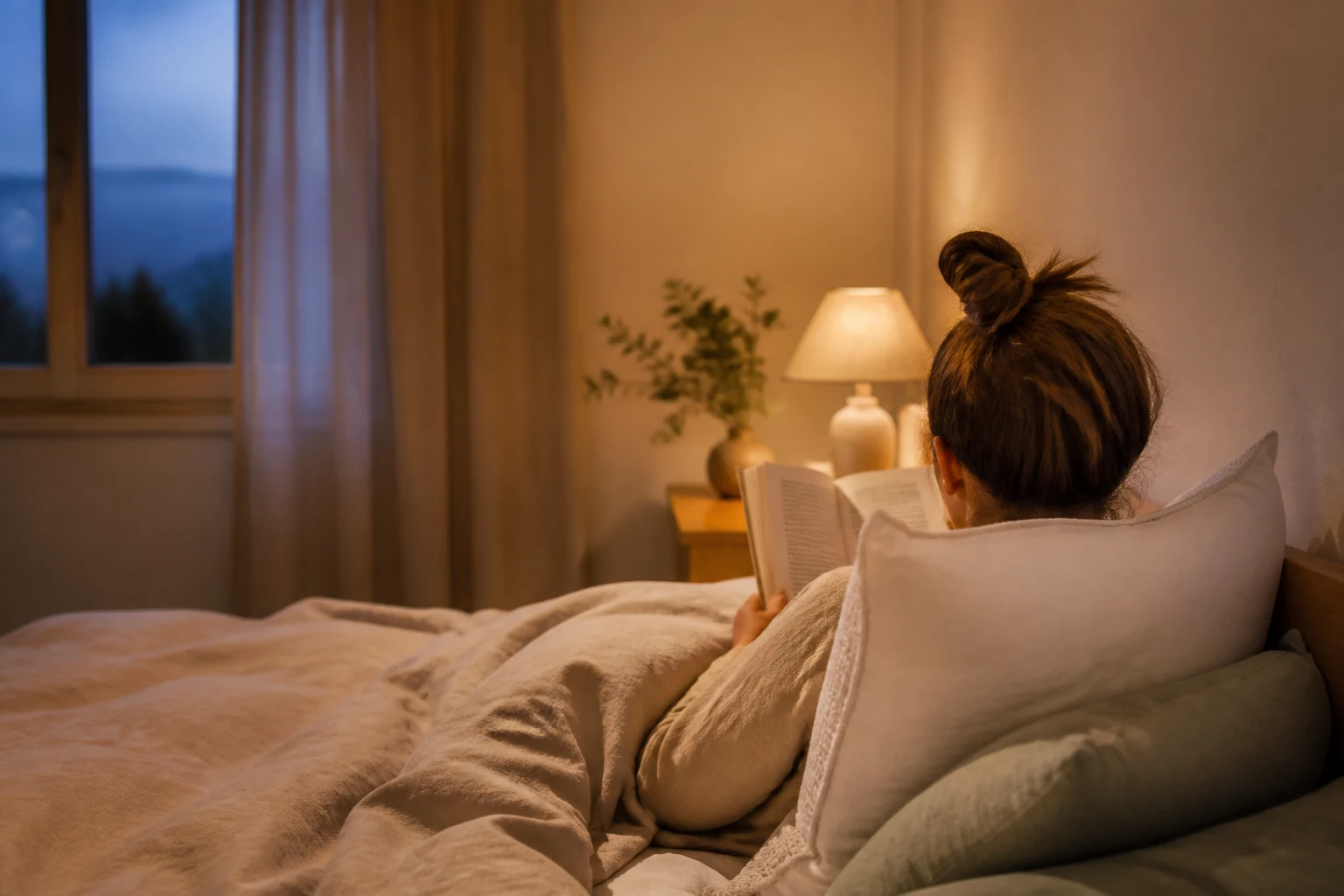 Ruhige Abendroutine im Schlafzimmer